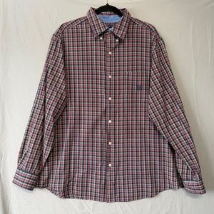 Chaps Mens Plaid Button Up Shirt Size XL Formal Business Event Career Preppy